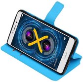 Wicked Narwal | Cross Pattern TPU bookstyle / book case/ wallet case voor Honor 6 X Blauw
