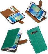 Wicked Narwal | Premium PU Leder bookstyle / book case/ wallet case voor Samsung galaxy a3 2015 A300F Groen