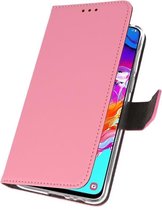 Wicked Narwal | Wallet Cases Hoesje voor Samsung Samsung Galaxy A70 Roze