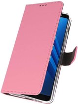 Wicked Narwal | Wallet Cases Hoesje voor Samsung Galaxy A8 2018 Roze