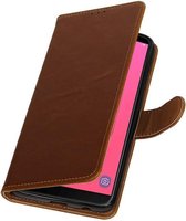 Wicked Narwal | Premium bookstyle / book case/ wallet case voor Samsung Samsung Galaxy J8 Bruin