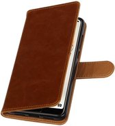 Wicked Narwal | Premium PU Leder bookstyle / book case/ wallet case voor Huawei P20 Pro Bruin