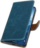 Wicked Narwal | Premium PU Leder bookstyle / book case/ wallet case voor Huawei Mate 10 Pro Blauw