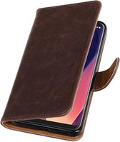 Wicked Narwal | Premium TPU PU Leder bookstyle / book case/ wallet case voor LG V30 Mocca