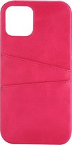 Shop4 - iPhone 12 Pro Hoesje - Harde Back Case Cabello met Pasjeshouder Roze