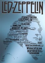 Allernieuwste Canvas Schilderij Led Zeppelin Robert Plant - Zanger, songwriter Rock Artiest - 50 x 70 cm - Kleur