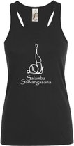 sporttop-Yoga-dames- zwart- sarvangsasana- maat S