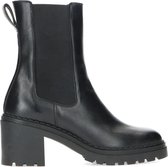 Sacha - Dames - Zwarte chelsea boots met hak - Maat 38