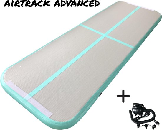 Transplanteren Ounce maak het plat AirTrack Advanced - Turnmat - Gymnastiek mat | 3 meter | Mintgroen | Voor  binnen en... | bol.com