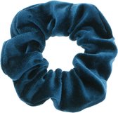 Scrunchie Velvet Grey Blue - haarwokkel - Haarelastiek - Haaraccessoire (1 stuk)