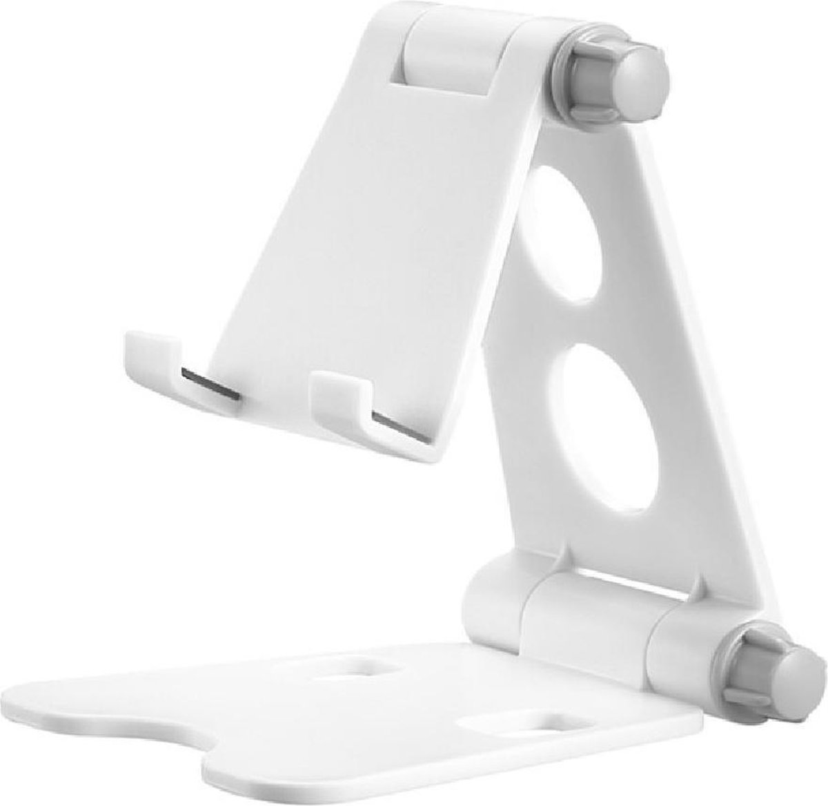 Tablet Houder Opvouwbaar/Inklapbaar - Telefoon, iPhone & iPad Standaard voor Bureau of Tafel - Wit