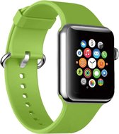 Shop4 - Bandje voor Apple Watch SE 44mm - Siliconen Groen