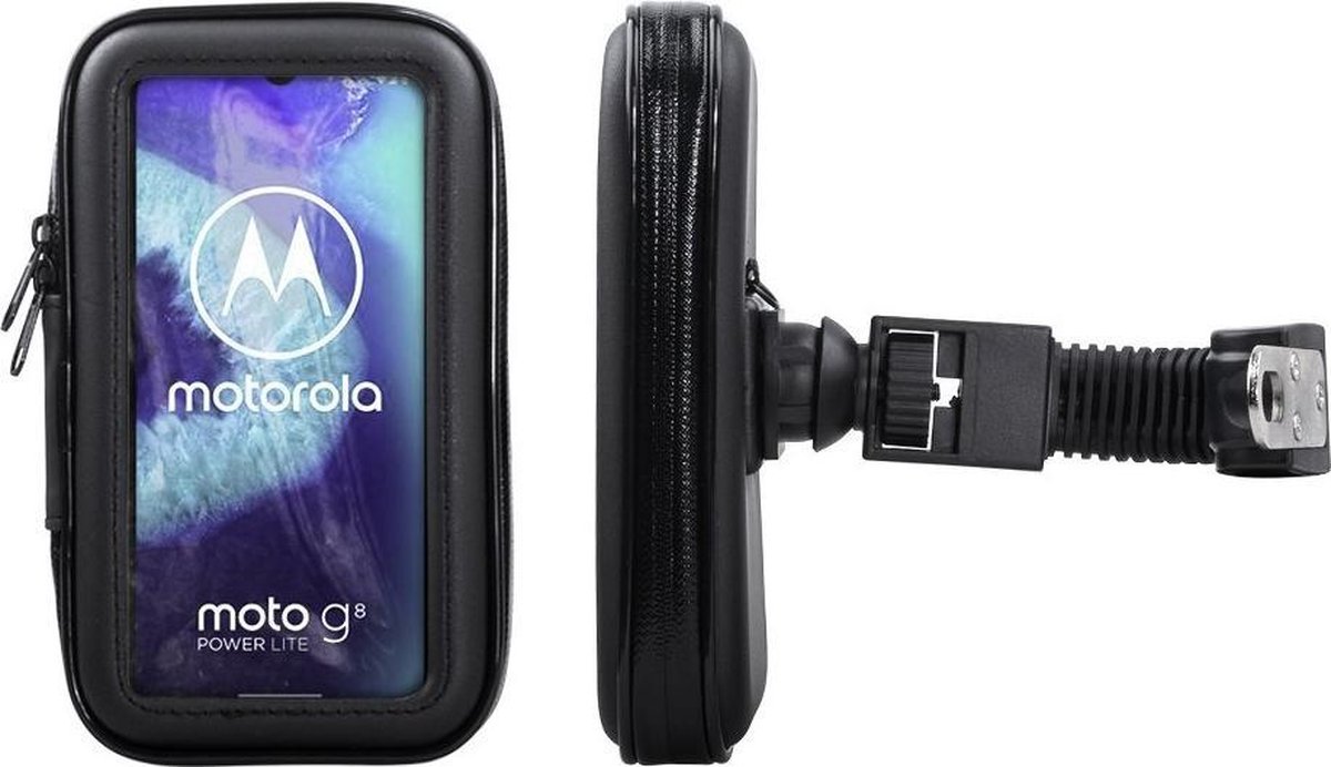 Shop4 - Motorola Moto G8 Power Lite Motorhouder Stuur Zwart
