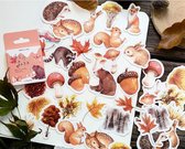 stickers Bos herfst decoratie washi 45 stuks