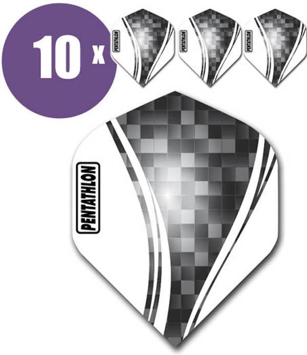 ABC Darts - Dart Flights Pentathlon Wave Zwart - 8 sets (24 stuks)