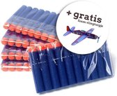 50 Pijltjes - Darts - Bullets - Kogels - Schietspeelgoed - Geschikt voor Nerf Blasters - Cadeau - GRATIS FOAM VLIEGTUIG