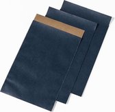 papieren zakjes - cadeauzakjes 12x19cm blauw  per 100 stuks