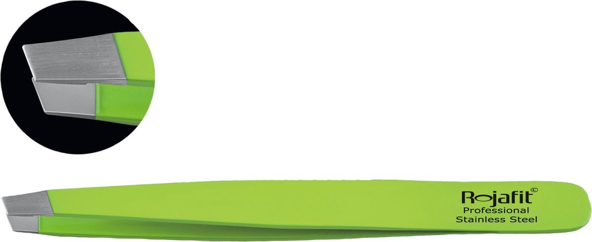 Rojafit Professionele Pincet schuin 9,5 cm-Green Apple