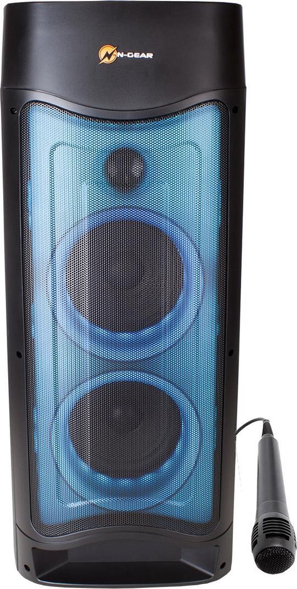 N-GEAR LGP 52 - Draagbare Bluetooth Party Speaker - Karaoke Set - 1 Microfoon - Discoverlichting van N-GEAR — afbeelding 5