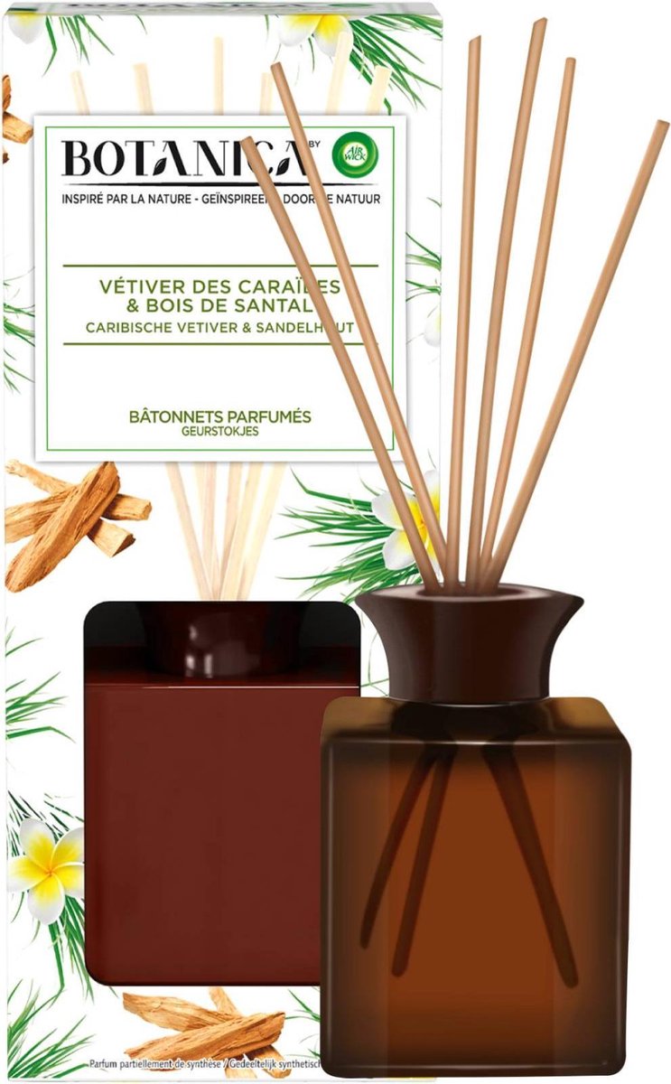 Botanica by Air Wick Geurstokjes - Caribische Vetiver & Sandelhout