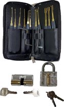 Lockpick set met 24 tools en 2 oefensloten - Luxe uitvoering - Behendigheid gereedschap - Sloten openen - Opener