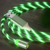 USB kabel - Lightning - magnetisch - lichtgevend - groen