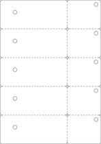 Laserprint A4 | Labels 5 per vel | 210 x 59,4 mm | 250 vel per doos - Geschikt voor elke laserprinter