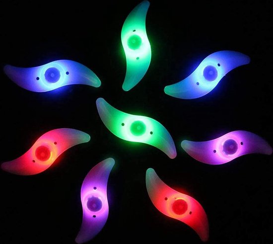 Roue LED d'éclairage à rayons Doodadeals | 1 pièce | Lumière de roue de bicyclette | Éclairage pour vélo | Y compris la batterie | Multi couleur