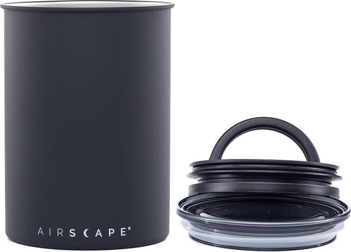 Planetary Design USA - Airscape® Classic 500gr. - Charcoal - voorraadpot - voorraadbus koffie - voorraadblik - luchtdicht en vers - RVS