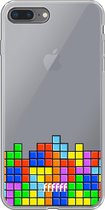 6F hoesje - geschikt voor iPhone 7 Plus -  Transparant TPU Case - Tetris #ffffff