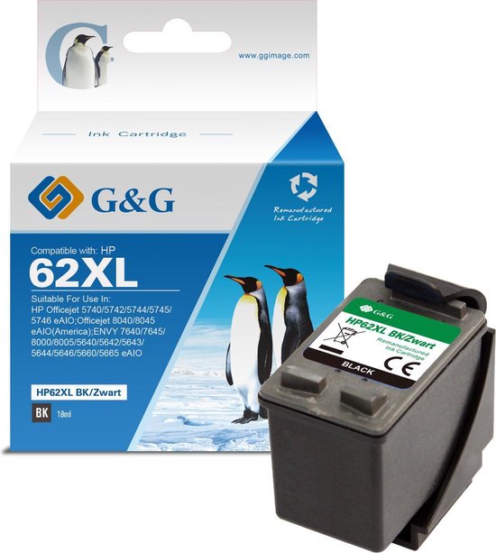 G&G regenuine HP 62XL - Inktcartridge / / Hoge 6 ml. meer dan bol.com