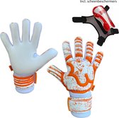 RWLK - Future Orange - Keepershandschoenen - met scheenbeschermers - maat 5 - voetbal keepershandschoenen - keepershandschoen - Goalkeeper handschoen - keepershandschoenen kinderen