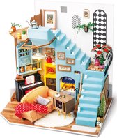 Robotime Joy's Island Living Room DG141 - Maquette en bois - Maison de poupée avec lumière LED - DIY