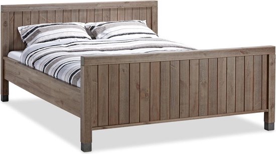 Beter Bed Select bed Columbo met bodem, potenset en matras - 140 x 200 cm -  bruin | bol.com