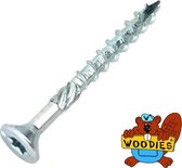 Woodies schroeven 4.0x40 RVS A2 T-20 deeldraad 25 stuks