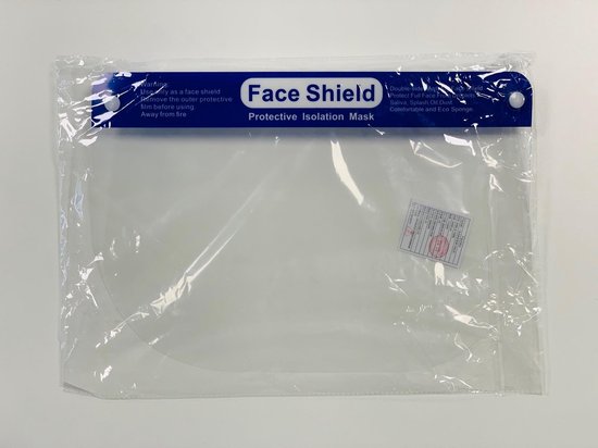 5x Gezichtscherm - Gelaatscherm - Spatscherm - Gezichtsmasker - FACE SHIELD - Beschermkap voor gezicht - bacterie - virus - veiligheidsmasker - mondkap - gezichtsschild - transparan - te Simpel