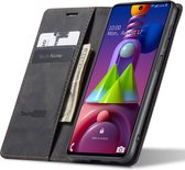 Hoesje geschikt voor Samsung Galaxy M51 - Book Case Leer Slimline Zwart