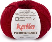 Katia Merino Baby - 50 wijnrood - 50 gr. = 165 m.