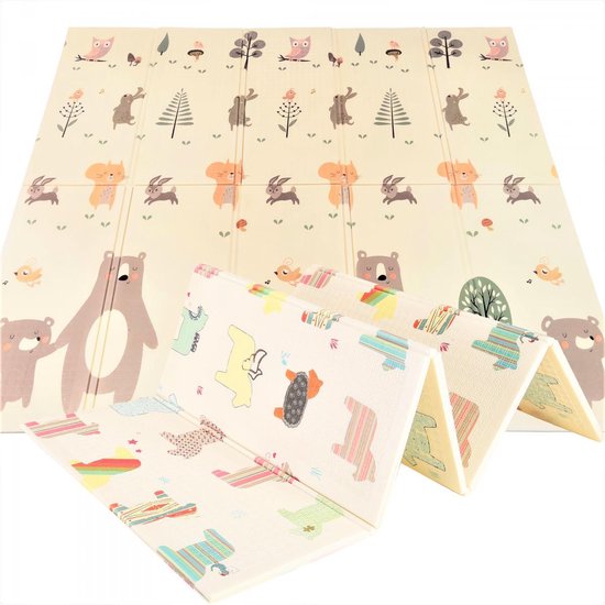 Speelmat/Speelkleed/Zitkussen Beer, Muis of Egel opvouwbaar (180 x 80 x 5 cm) | Speelmatten
