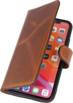 Handmade Echt Lederen Telefoonhoesje voor iPhone 11 - Bruin