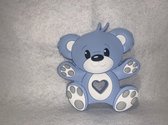 siliconen bijtring beer blauw | bijtring voor baby's | beertje