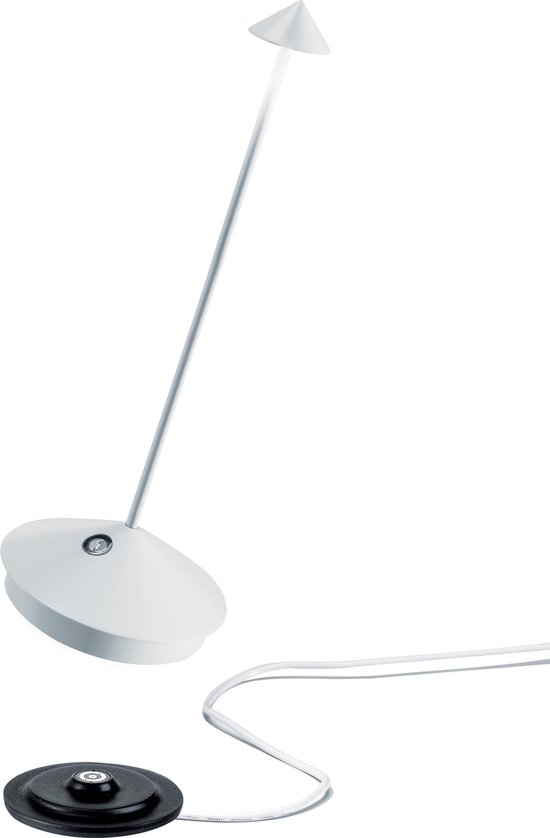 Zafferano - Pina - Wit - H29cm - Ledlamp - Bureaulamp – Tafellamp –  Snoerloos –... | bol.com
