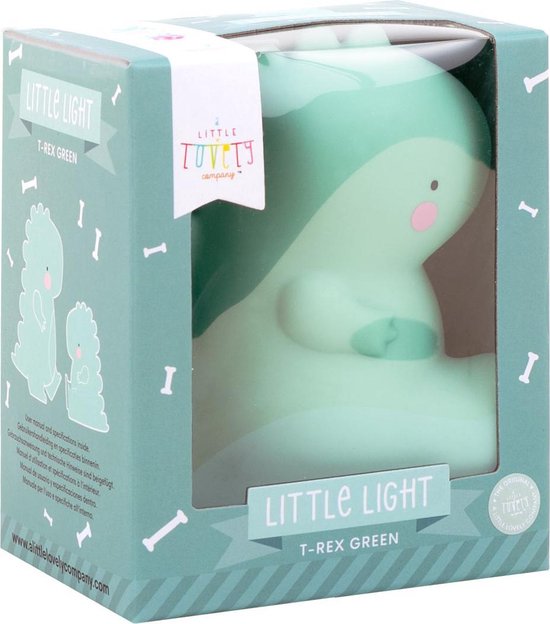 Lampje kinderkamer / kinderlampje: T-Rex - groen - A Little Lovely Company van Merkloos — afbeelding 4