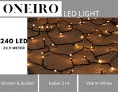 Oneiro’s Decoratieve Kerstverlichting – 240 LED’s – 20.9 meter – Extra warm wit – binnen en buiten – Feestverlichting – kerst – kerstboomverlichting