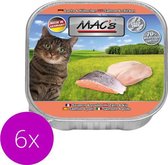 Mac’s Kattenvoer Natvoer - Vlees kuipje 70% Zalm en Kip 6 x 85g