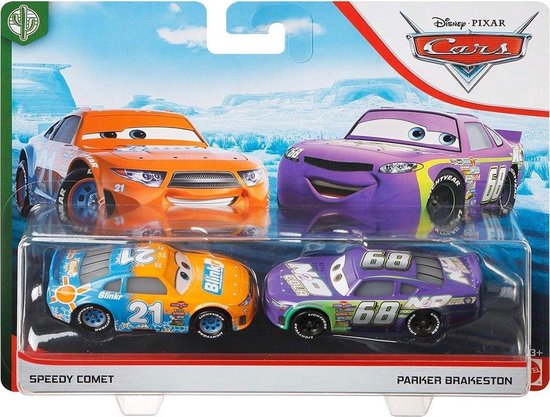 Bijwonen appel Bekentenis Disney Cars auto 2-pack voertuigen - Speedy Comet & Parker Brakeston |  bol.com