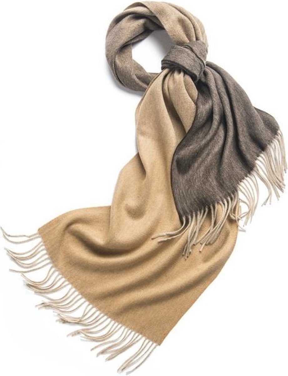 jam ethiek Product Wollen Sjaal - Fading Colours Camel Bruin | bol.com