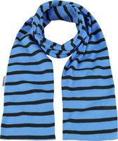 Bretonse streep sjaal Lichtblauw met donkerblauwe strepen 15x140cm