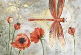 PARELBORDUREN - KRALEN BORDUREN - RODE LIBELLE - TELA ARTIS