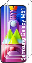 HB Glas Geschikt voor Samsung Galaxy M51 - Screenprotector Glas Gehard Tempered Glass - 2 Stuks
